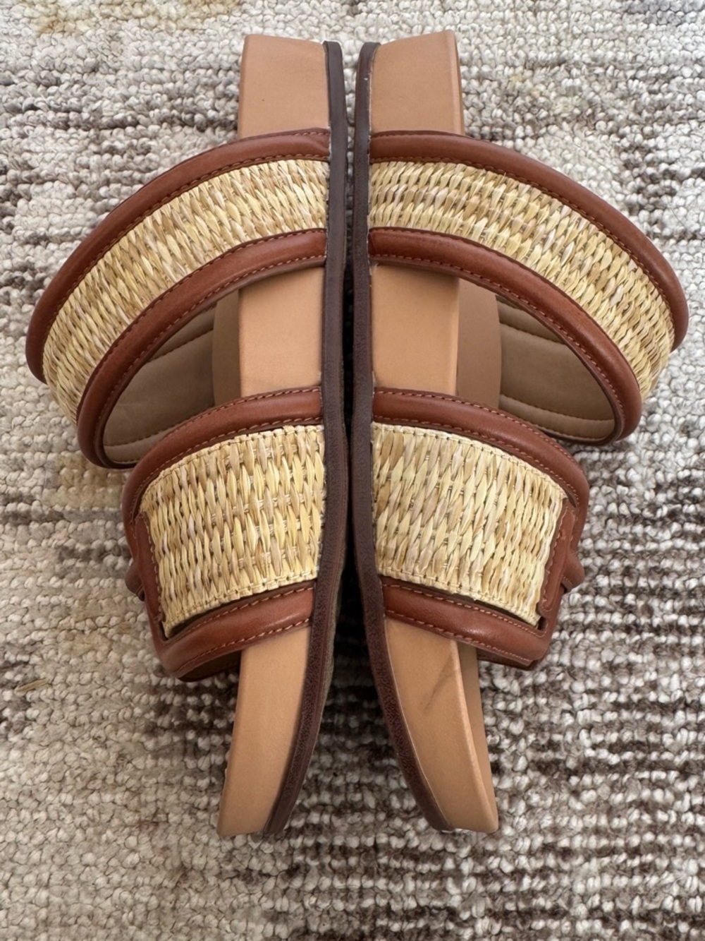 NWOB Sam Edelman Rowan Sandal In Dark Natural / Spiced RU - Picture 8 of 10